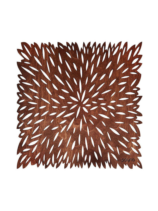 Hermia Platzdeckchen Hölzernes Rot 36x36cm 4Stück
