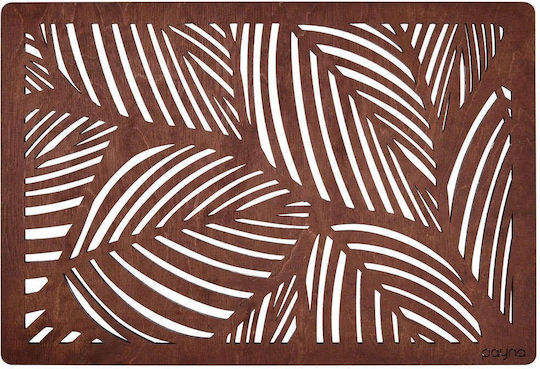 Hermia Wooden Placemats Red 33x45cm 4pcs