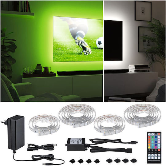 Paulmann LED-Streifen Fernseher 24V RGBW Licht mit Fernbedienung