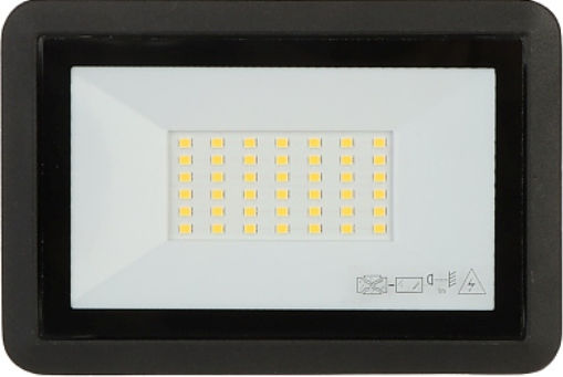 Orno Στεγανός Προβολέας LED 30W Φυσικό Λευκό 4000K IP65