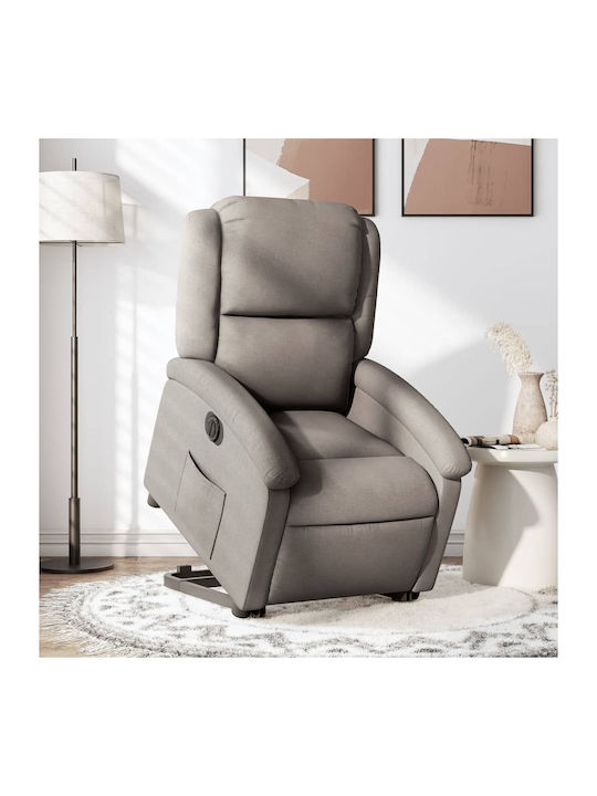 Relax Armchair with Footstool Taupe 71x86.5x99.5cm