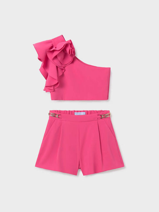 Abel & Lula Kids Set with Shorts Summer 2pcs Fuchsia