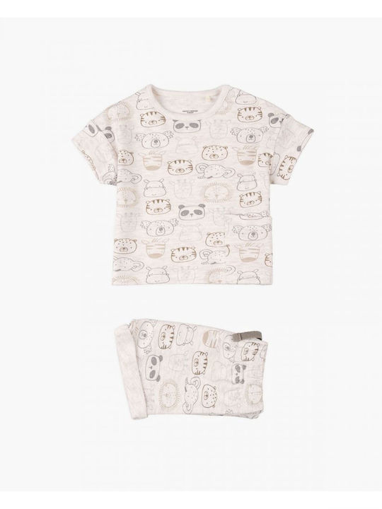 Kinder-Set mit Shorts Sommer 2Stück Beige