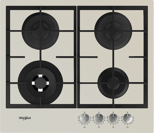 Whirlpool Εστία Υγραερίου Αυτόνομη 59x51εκ. Ασημί