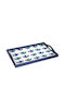 Melina's Collection Wooden Rectangular Serving Tray with Handles in Blue Color 47x30x5cm BT-000 1pcs