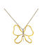 Butterfly Charm Made of 9K Gold with Zircon
