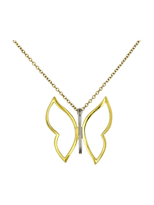 Gold Butterfly Charm 9K