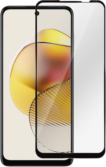 eSTUFF Vollkleber Vollflächig gehärtetes Glas Schwarz (Moto G31)