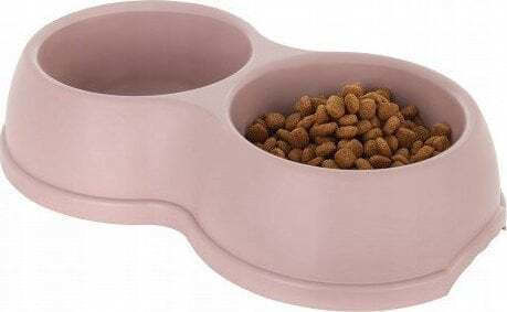 Barry King Plastic Bowl Food for Dog & Cat 2x 1.2lt 10cm in Beige Color