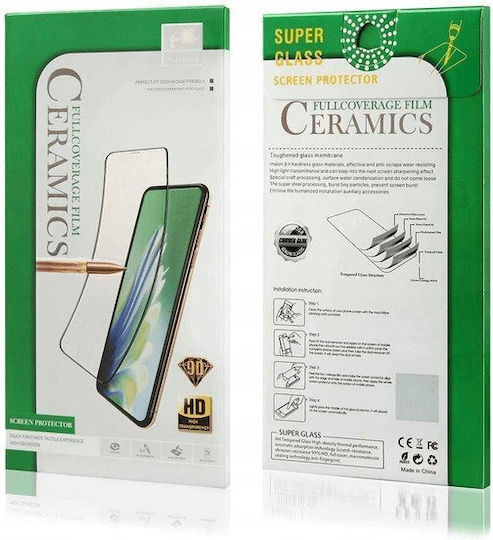 Premium Ceramic Full Face Tempered Glass Μαύρο (Galaxy S21 Ultra 5G)