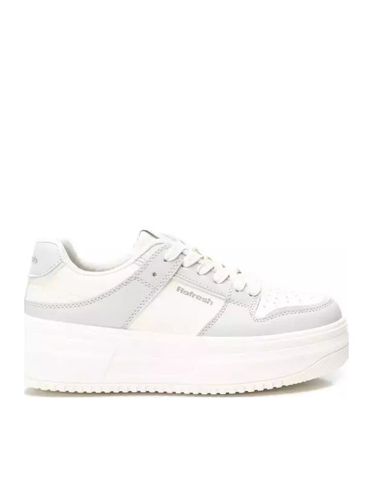 Damen Flatforms Sneakers Weiß