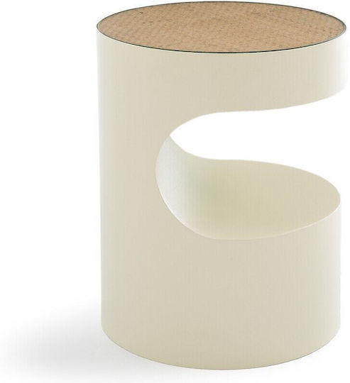 Nachttisch Metall Beige 30x40x55cm