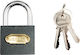 Vorel Steel Padlock Brass with Key 32mm Black 1pcs