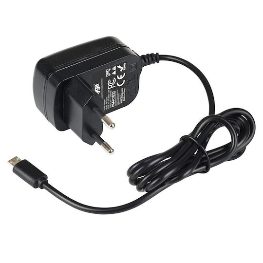 Akyga Charger with Built-in Cable micro USB 10W Blacks (AK-TB-23)