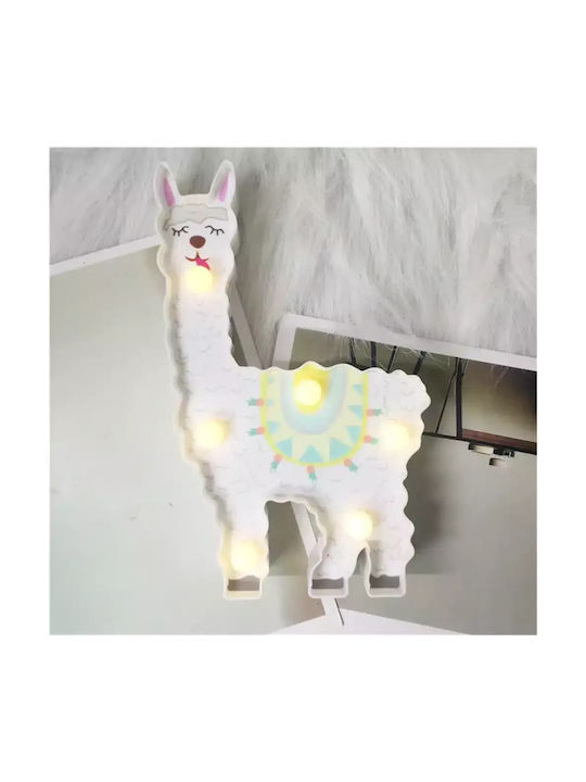 Φωτάκι Διακοσμητικό Φωτιστικό Λαμπτήρας LED Μπαταρίας σε Λευκό Χρώμα