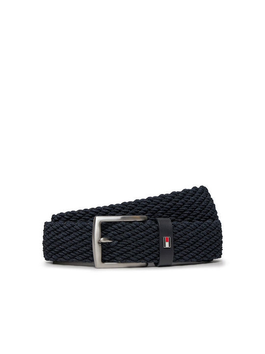 Tommy Hilfiger Denton 3.5 Ελαστική Ανδρική Ζώνη Μπλε