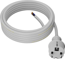 AWTools Καλώδιο Ρεύματος με Διατομή 2x1.5mm² Λευκό 1m AW24820