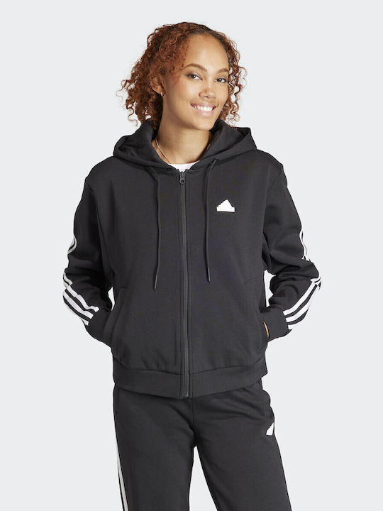 adidas Future Icons 3-Stripes Jacket Black with Hood