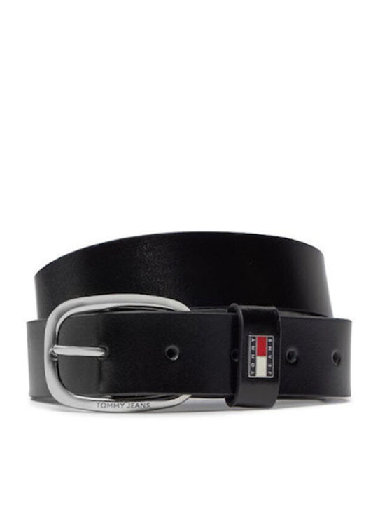 Tommy Hilfiger Tjw Oval Leather Women's Black Belt
