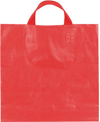 Plastiktüte für Verpackungen mit Griff 40x40x5cm Rote Plastiktüte für Verpackungen mit Griff 40x40x5cm Rote