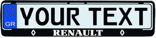 Car License Plate Frame Plastic 53 x 13.5cm Black 1pcs