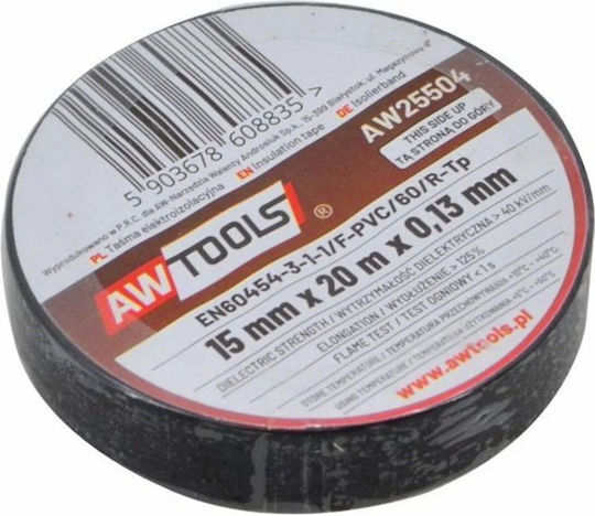 AWTools Μονωτική Ταινία 19mm x 20m Μαύρη