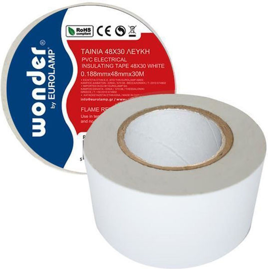 Eurolamp Isolierband 48mm x 20m Weiß