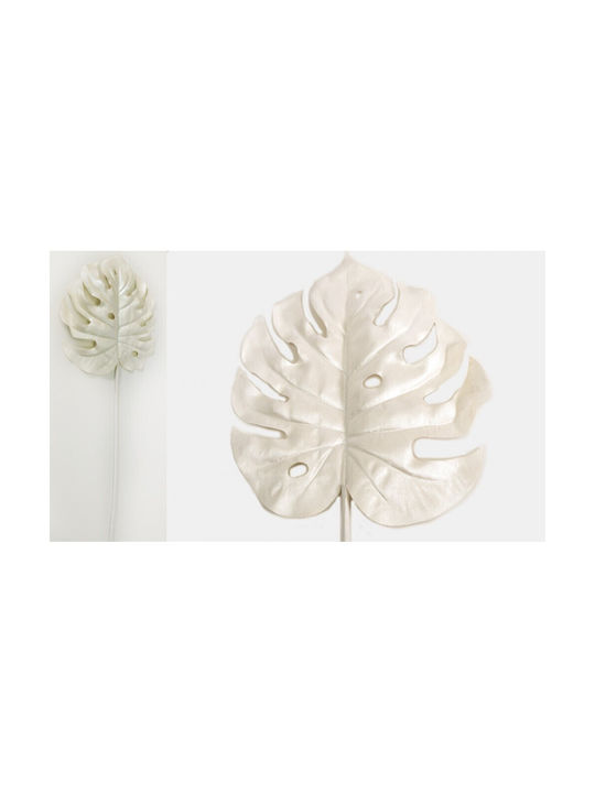 Decorative Feather Monstera White 1pcs