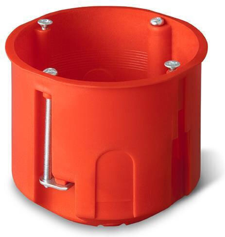 Eurolamp Eingebautes Elektrisches Gehäuse für Gipskarton IP20 in Orange Farbe