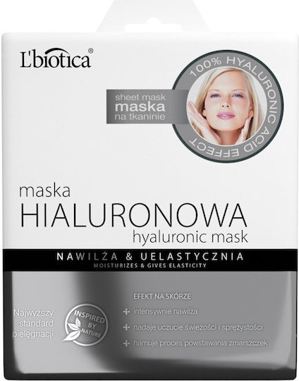L'biotica Hyaluronic Μάσκα Ομορφιάς Προσώπου για Ενυδάτωση 23ml
