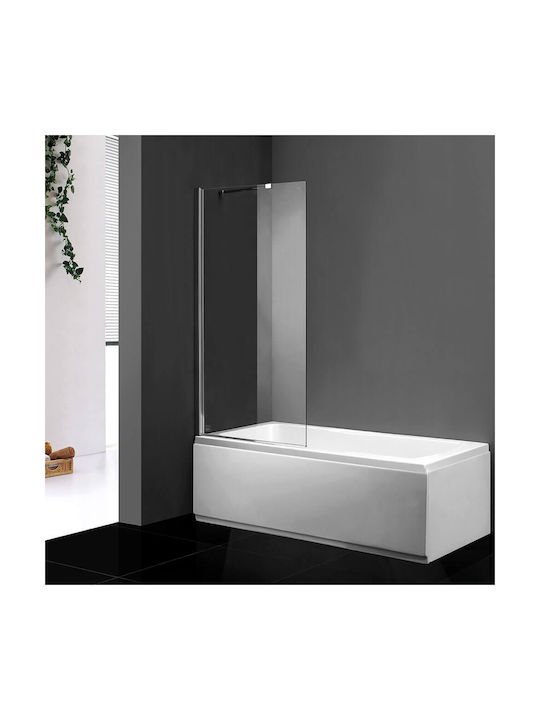 Axis 1 Shower Screen Bathtub with Sliding Door 69-72x140cm Chrome