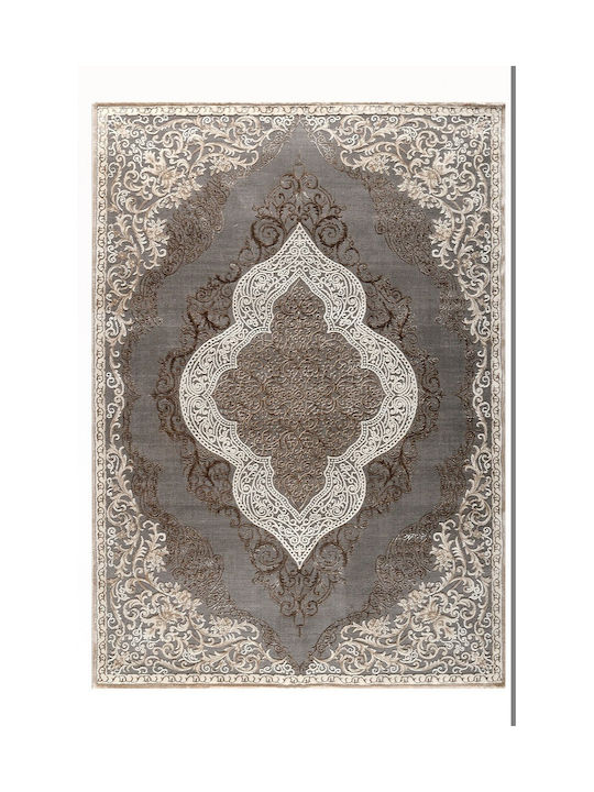 Tzikas Carpets Elite Χαλί Στρογγυλό Καφε-γκρι