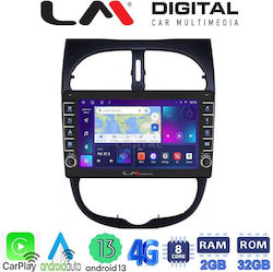 LM Digital Car-Audiosystem für Peugeot 206 2002>2006 (Bluetooth/USB/WiFi/GPS/Android-Auto)