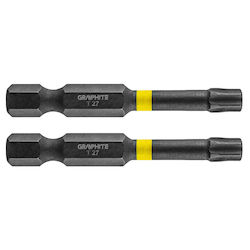 Graphite Σετ 2 Μύτες Κατσαβιδιού Torx Impact