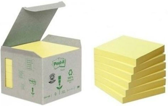 Post-it Самозалепващи Листчета За Бележки в Куб Жълти 7.6x7.6бр