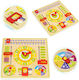 Ecotoys Calendar Clock Εκπαιδευτικό Παιχνίδι Εκμάθησης Ώρας από Ξύλο για 3+ Ετών