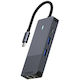 Rapoo USB-C Stație de andocare cu HDMI 4K PD Ethernet Gri (11412)