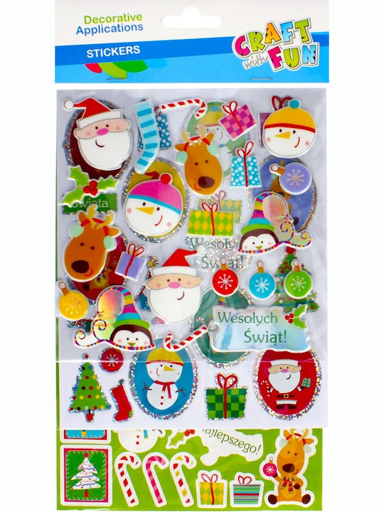 Craft with Fun Χριστουγεννιάτικα Αυτοκόλλητα για Τοίχο 16x29εκ.