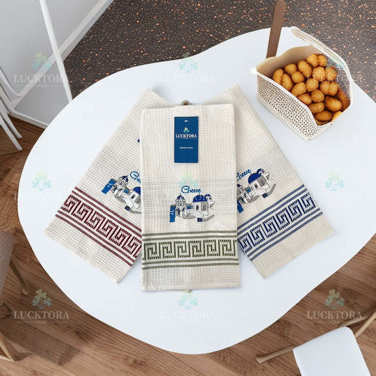 Lucktora – Santorini – Tea Towel 40x60cm 3pcs