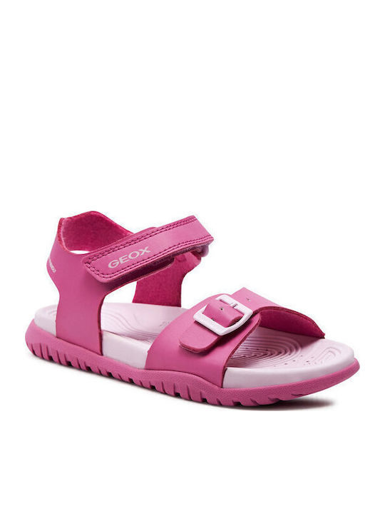 Geox Παιδικά Πέδιλα J Sandal Fusbetto Ροζ