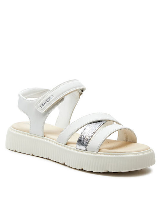 Geox Παιδικά Πέδιλα J Sandal Λευκά