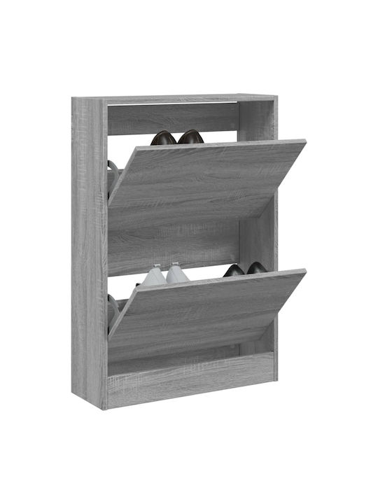 Wooden Shoe Organizer Gray 60x21x87.5cm