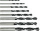 Sthor Set of 8 Diamond Drills with Cylindrical Shank for Wood