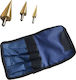 Jobi Extra Set of 3 Conical Diamond Drills with Cylindrical Shank for Metal 4-32mm