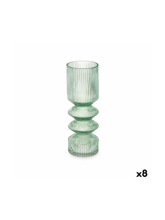 Decorative Vase Crystal Green 8x8x23cm 8pcs