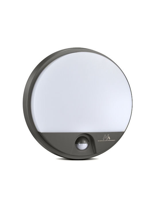 Maclean Energy Επιτοίχια Εξωτερική Πλαφονιέρα LED IP54 15W με Φυσικό Λευκό Φως