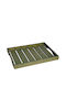 Melina's Collection Wooden Rectangular Serving Tray with Handles in Green Color 49x36x5cm SWT-003 1pcs