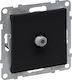 Legrand Suno TV-Antenna Front Plate for Power Outlet in Black Color 721463