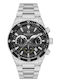 Sergio Tacchini Herrenuhr 44mm Chronograph Batterie mit Silber Rostfreien Stahlarmband