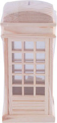 ForHome Cutiuta de bani Lemn Alb 10x10x21cm